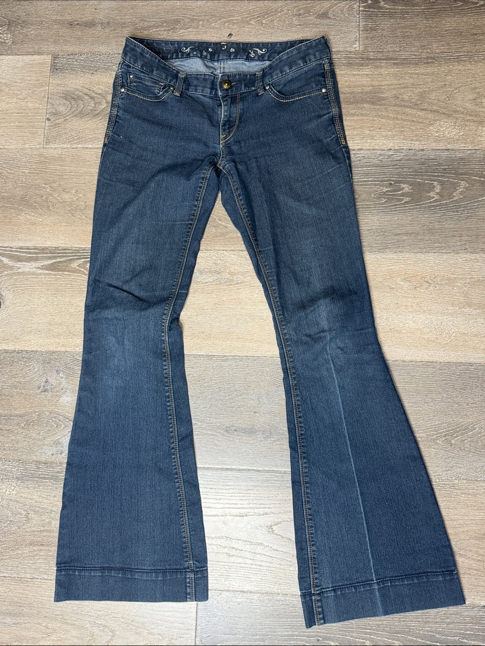 Express Dark Blue Flare Jeans RG